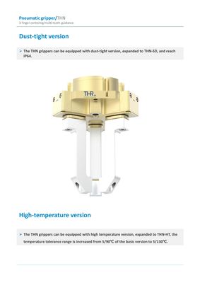 2 Jaws Pneumatic Angular Handling Gripper Featuring Angular Jaw Movement Ideal for Robotic Assembly and Material Handling