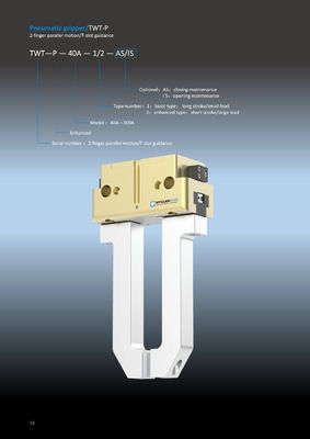 Enhanced Two Jaw Parallel Pneumatic Gripper TWT-P 2 Finger Parallel Gripper