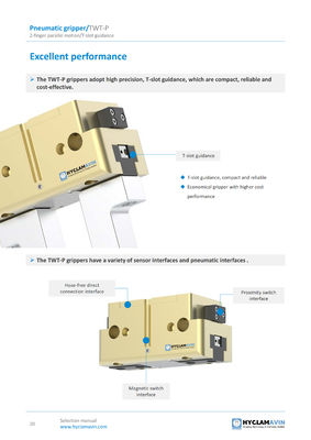 Enhanced Two Jaw Parallel Pneumatic Gripper TWT-P 2 Finger Parallel Gripper