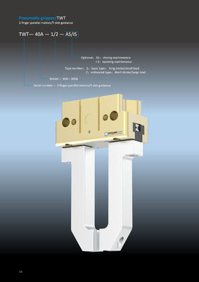 TWT Two Jaw Parallel Pneumatic Gripper Pneumatic Parallel Jaw Gripper Customizable