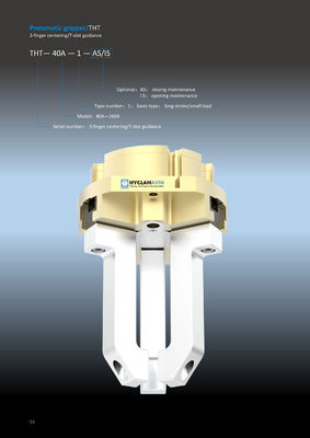 Pneumatic Parallel Gripper 3 Jaw T Slot Robot Eoat Gripper THT-A