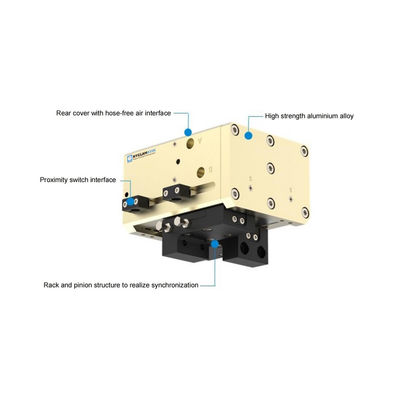 Compact Precision TFH Series Parallel Gripper with Rack and Pinion Synchronous Drive
